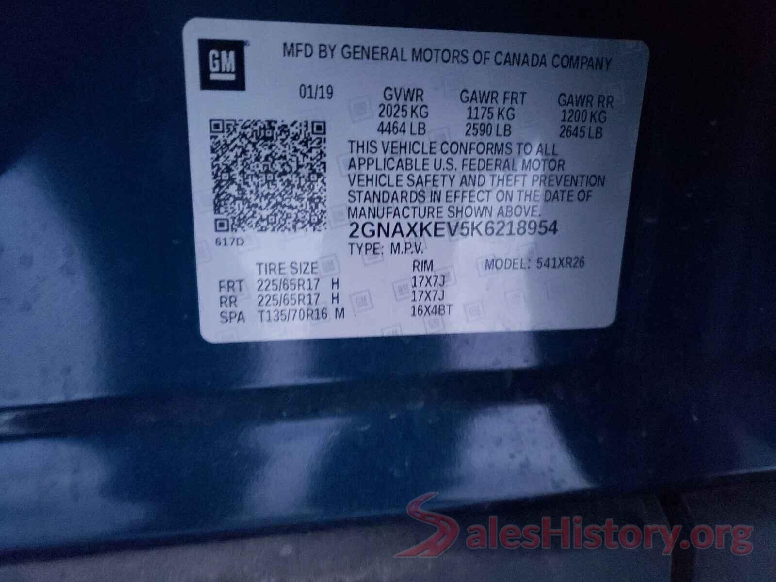 1FMCU0JD5HUB12859 2019 CHEVROLET EQUINOX