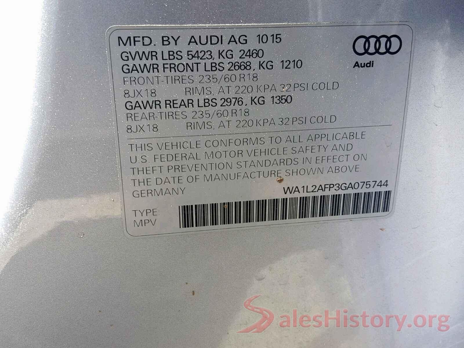 5FNRL6H74KB076229 2016 AUDI Q5