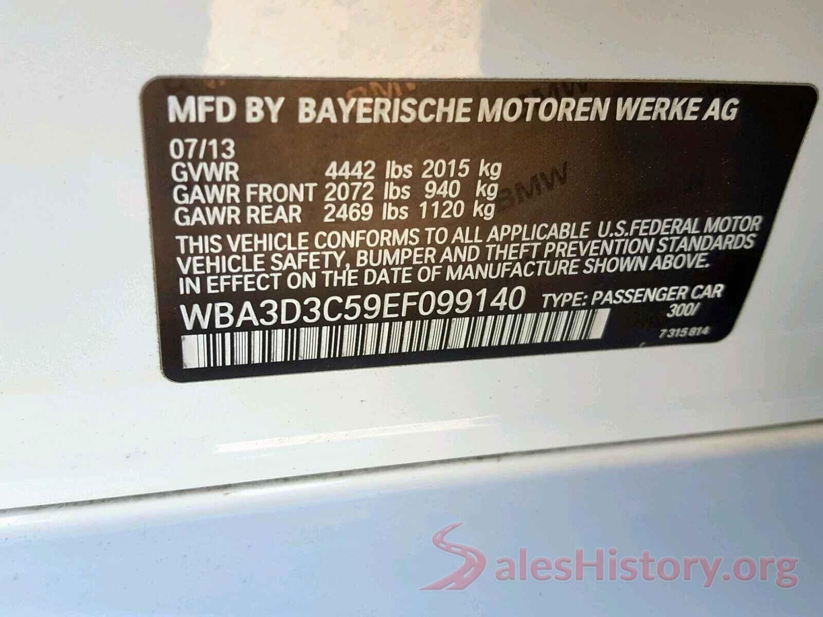 3N1AB7APXHY336164 2014 BMW 3 SERIES