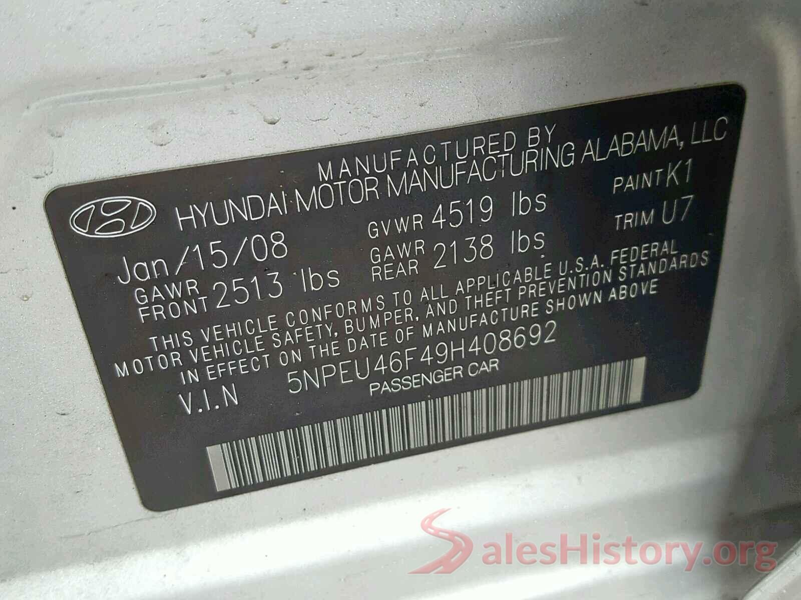 5TDYK3DC4GS754836 2009 HYUNDAI SONATA