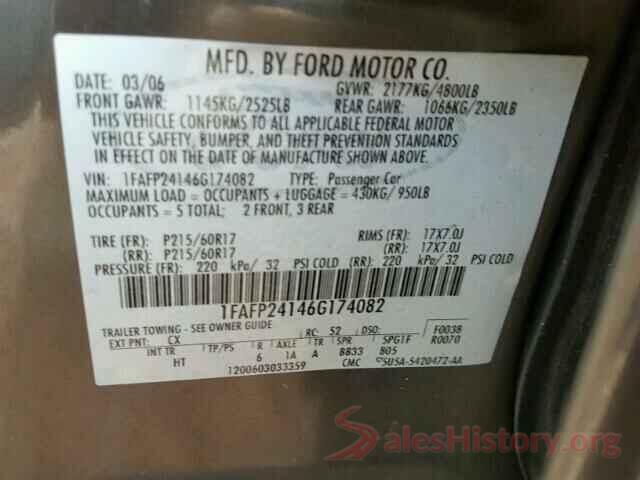 KMHDH4AE2GU490077 2006 FORD FIVE HUNDR