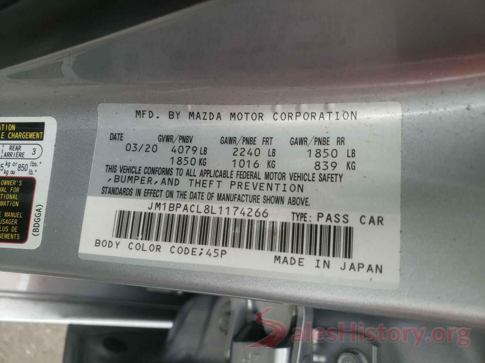 2T1BURHE4HC899948 2020 MAZDA 3