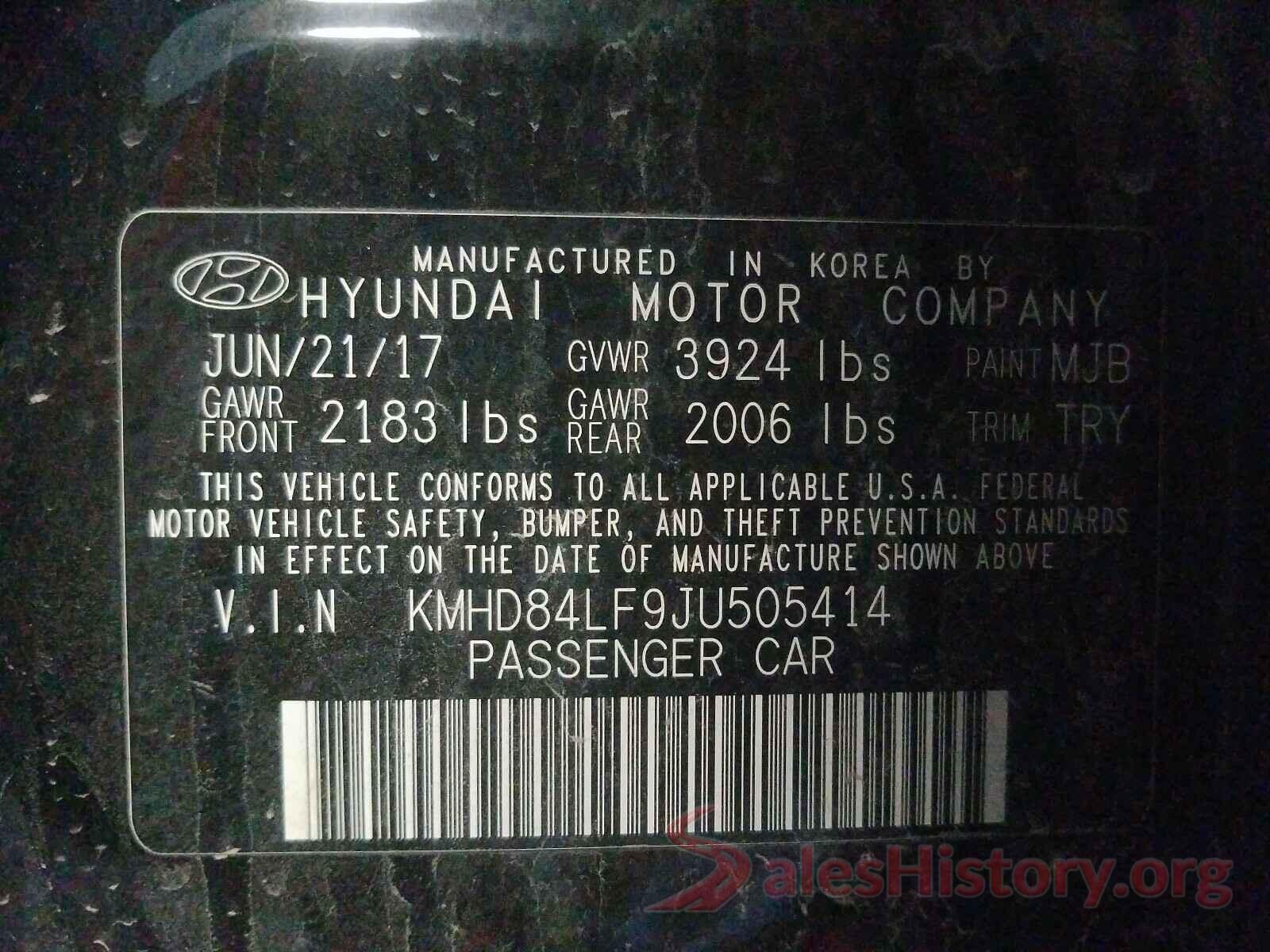 KMHD84LF9JU505414 2018 HYUNDAI ELANTRA