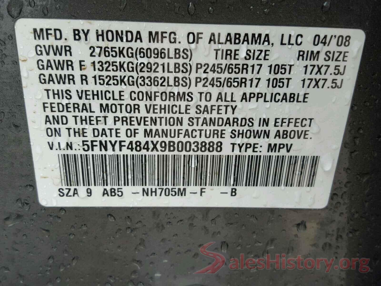 3KPF24AD7LE184412 2009 HONDA PILOT