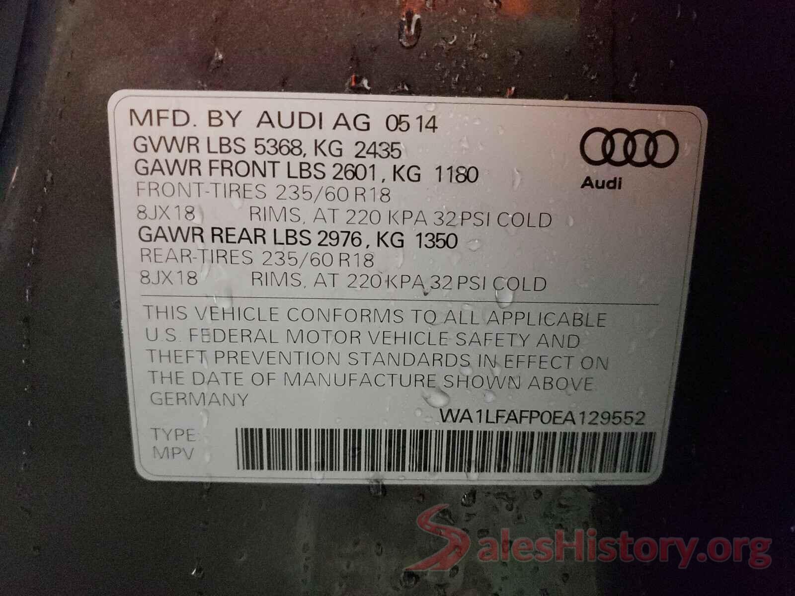 1G1BC5SM9J7208540 2014 AUDI Q5