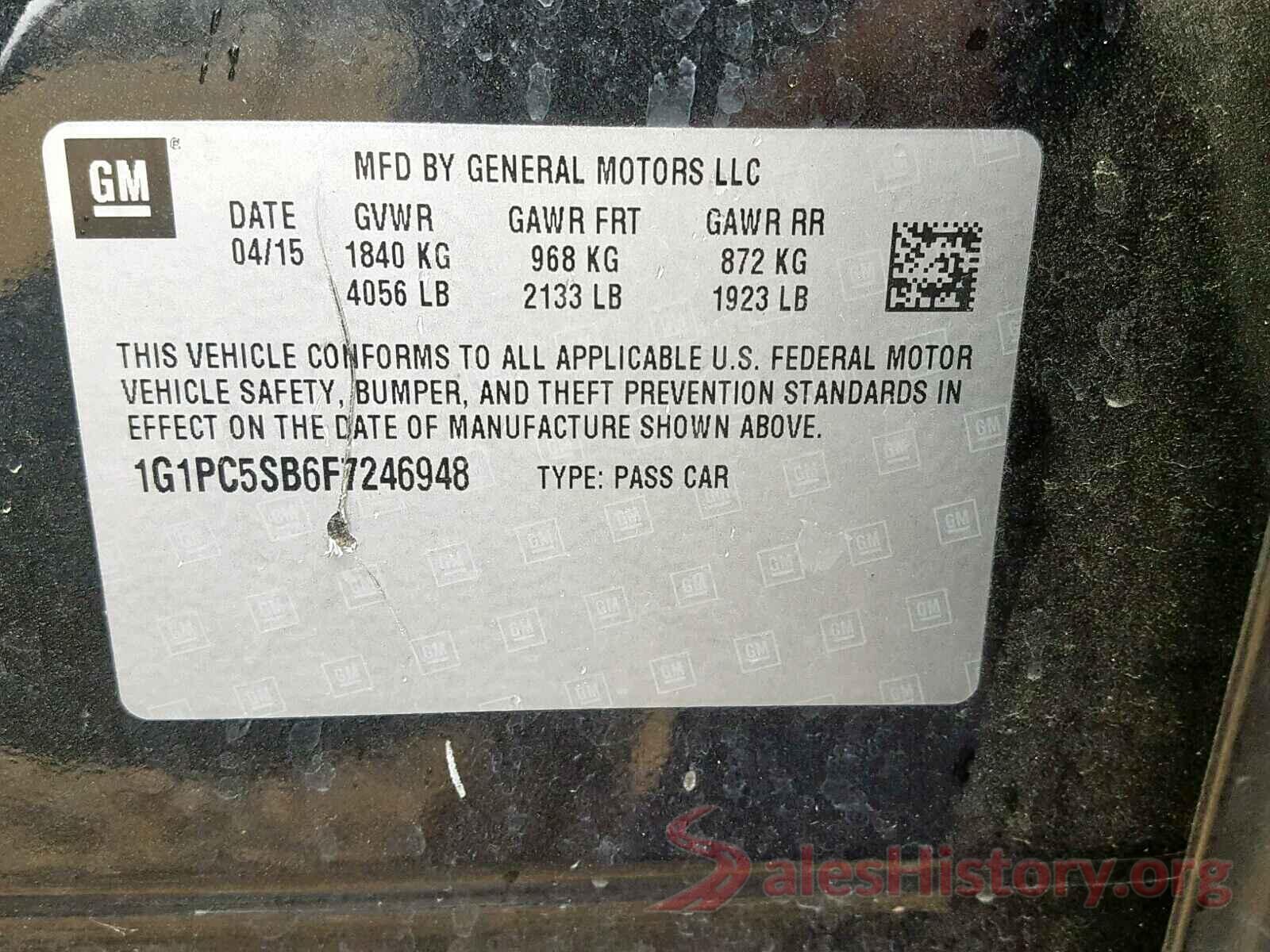 3FADP4BJ8HM113641 2015 CHEVROLET CRUZE