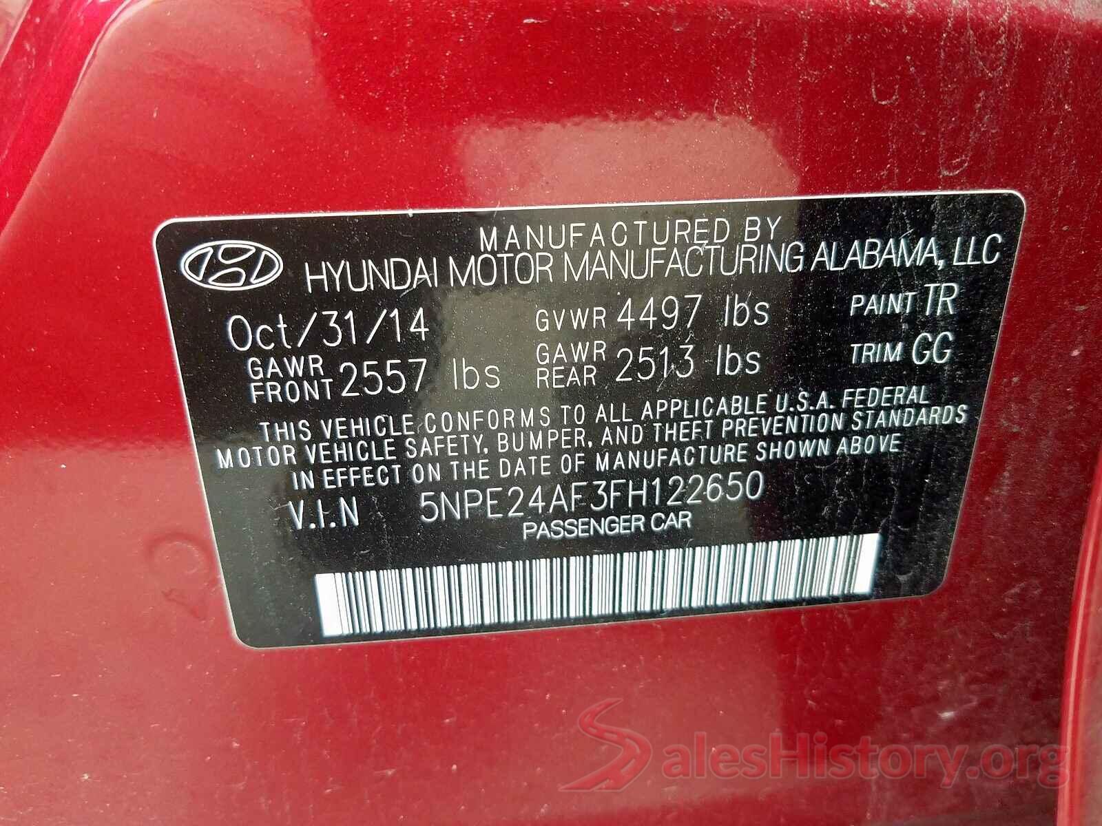 JN8AT2MT4LW000732 2015 HYUNDAI SONATA