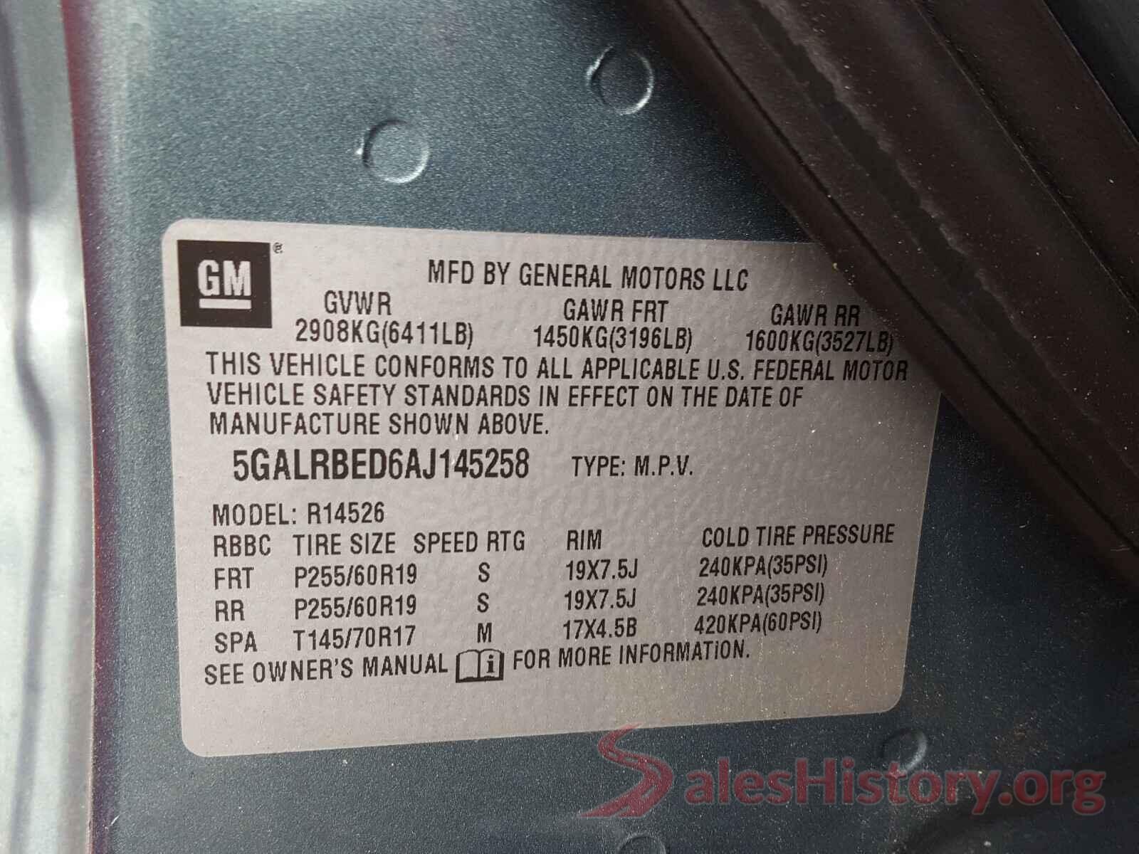 3FADP4BJ0GM179020 2010 BUICK ENCLAVE