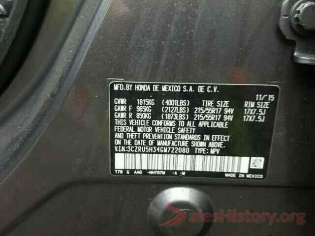 KM8J33A20HU508076 2016 HONDA HR-V