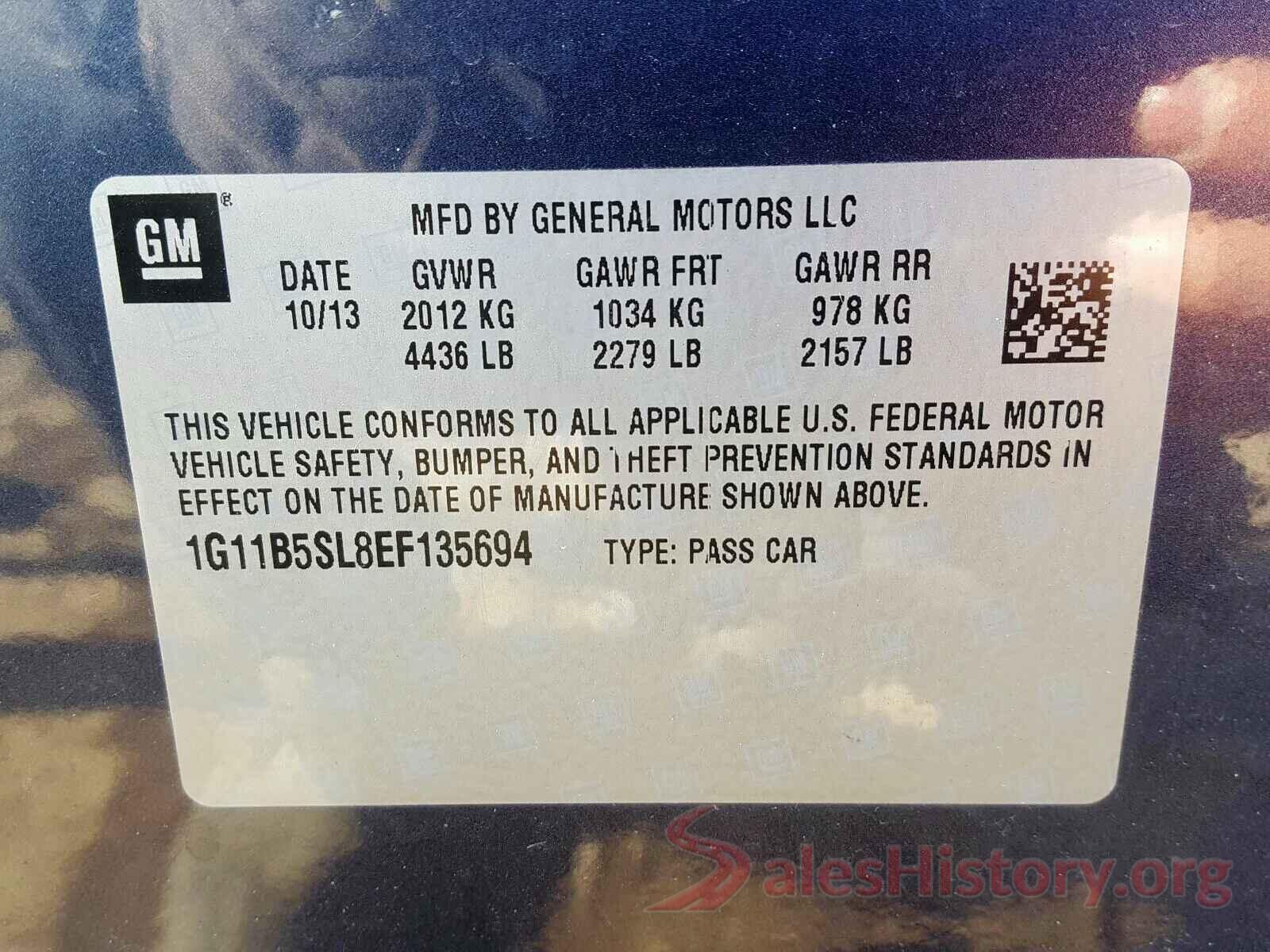 1C4NJPBB4GD801009 2014 CHEVROLET MALIBU