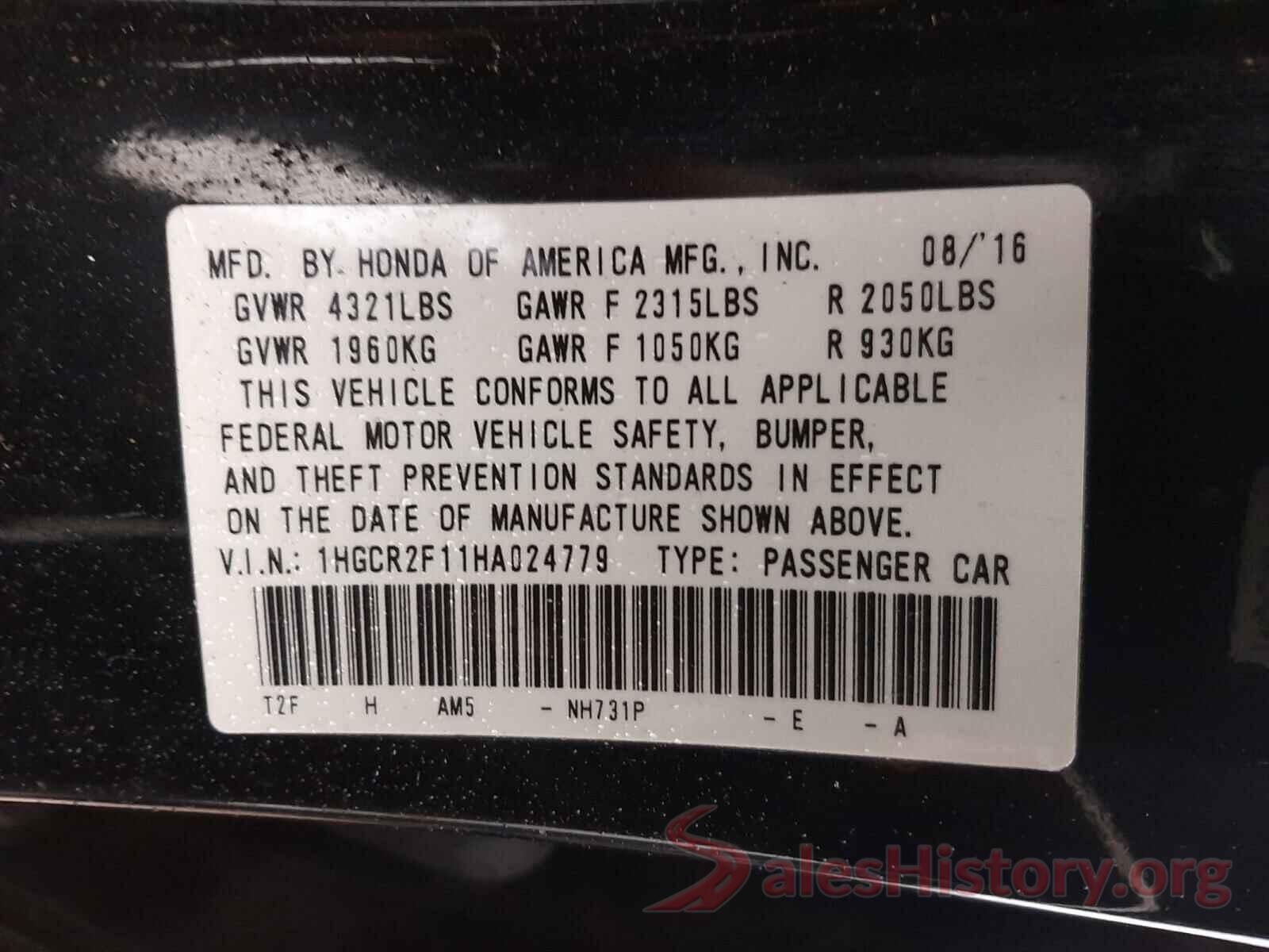 1HGCR2F11HA024779 2017 HONDA ACCORD