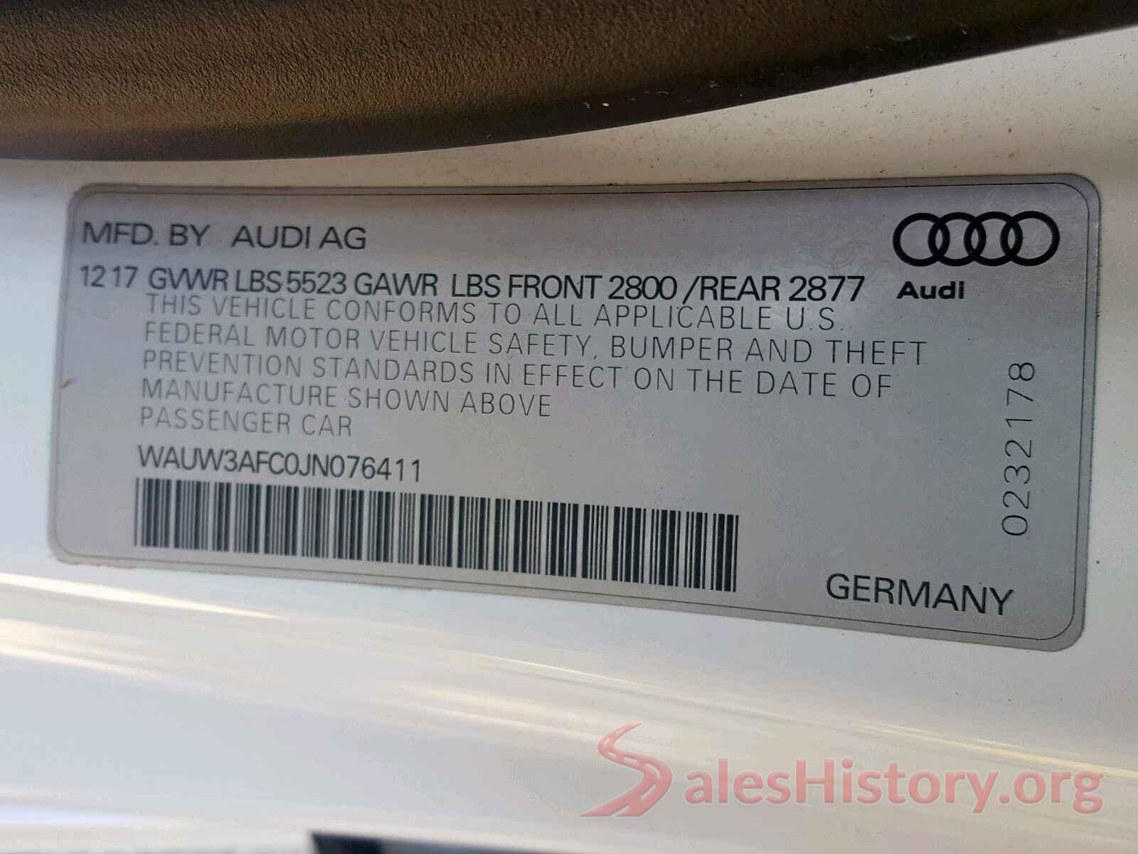 5NPD84LF5JH314085 2018 AUDI A7