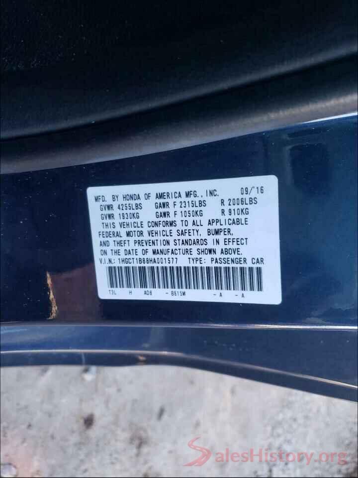 3N1AB7AP3JY339574 2017 HONDA ACCORD