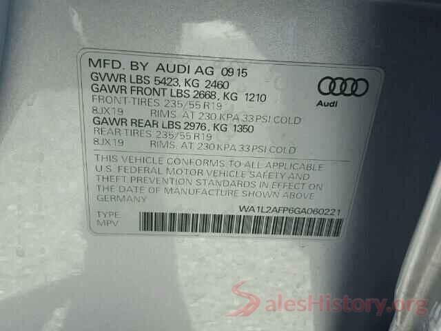 5XXGT4L30LG391124 2016 AUDI Q5