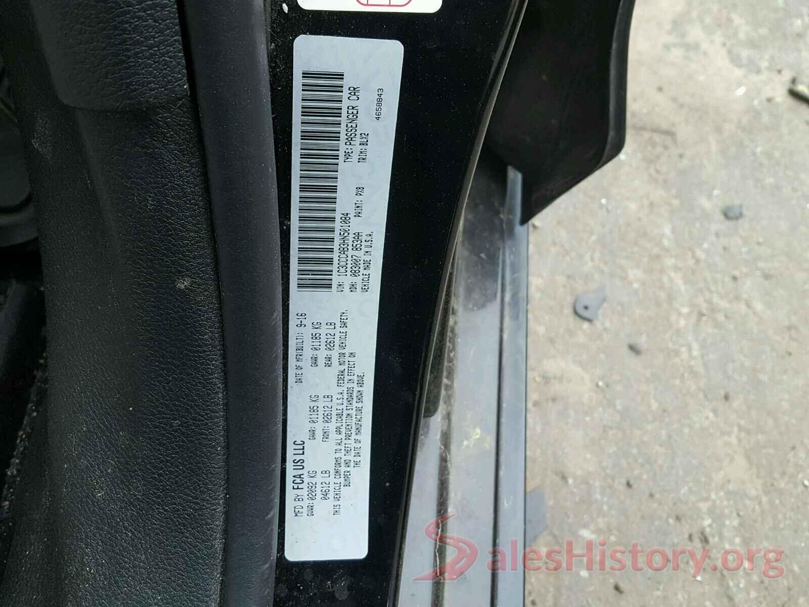 1HGCR2F59GA231809 2017 CHRYSLER 200