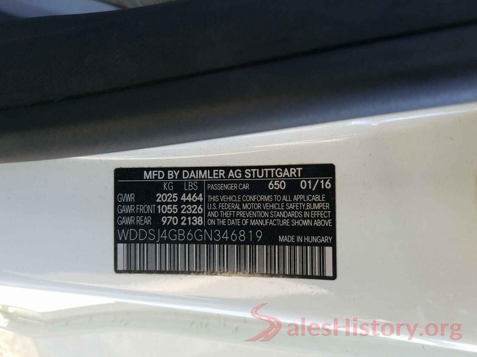 WDDSJ4GB6GN346819 2016 MERCEDES-BENZ C CLASS