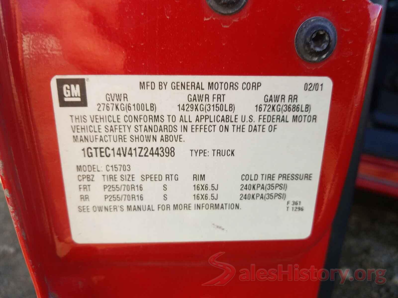 KNDMB5C14G6124860 2001 GMC SIERRA