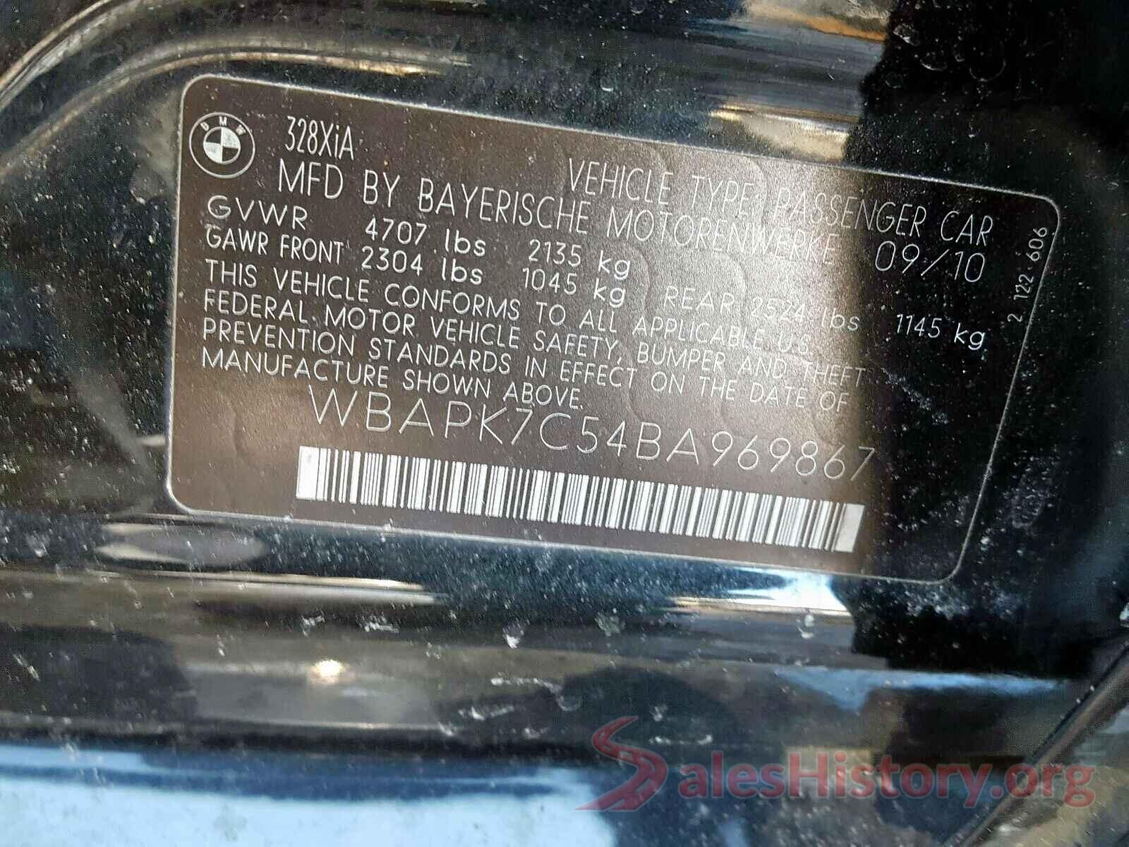 5NPE24AF1KH792708 2011 BMW 3 SERIES