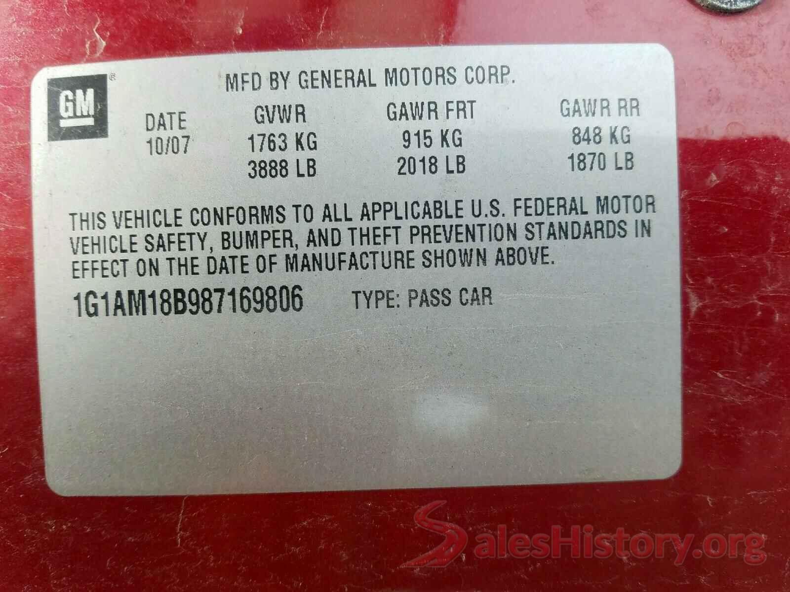 3MZBN1V36JM209225 2008 CHEVROLET COBALT