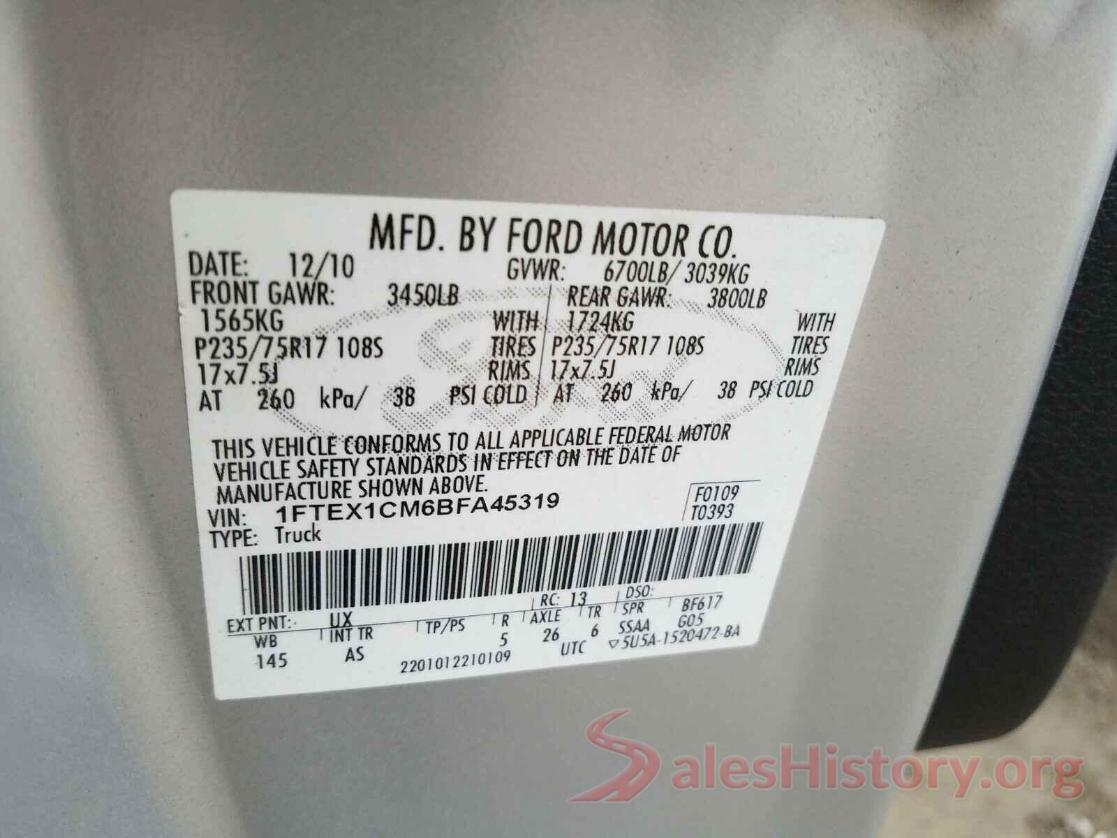 5TDKZ3DC6KS014702 2011 FORD F150