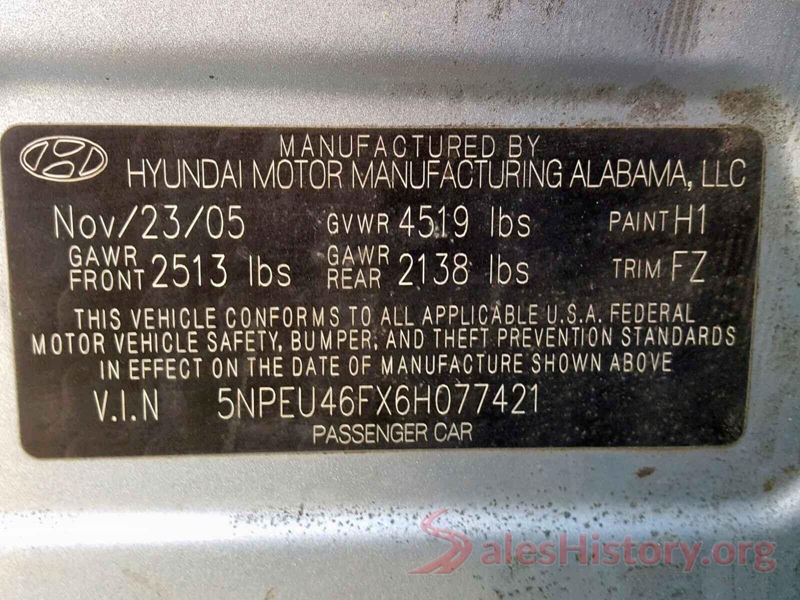 KNDJP3A59J7545828 2006 HYUNDAI SONATA