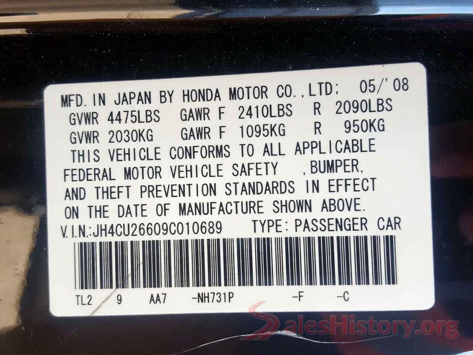 1N4BL4EV4KC177802 2009 ACURA TSX