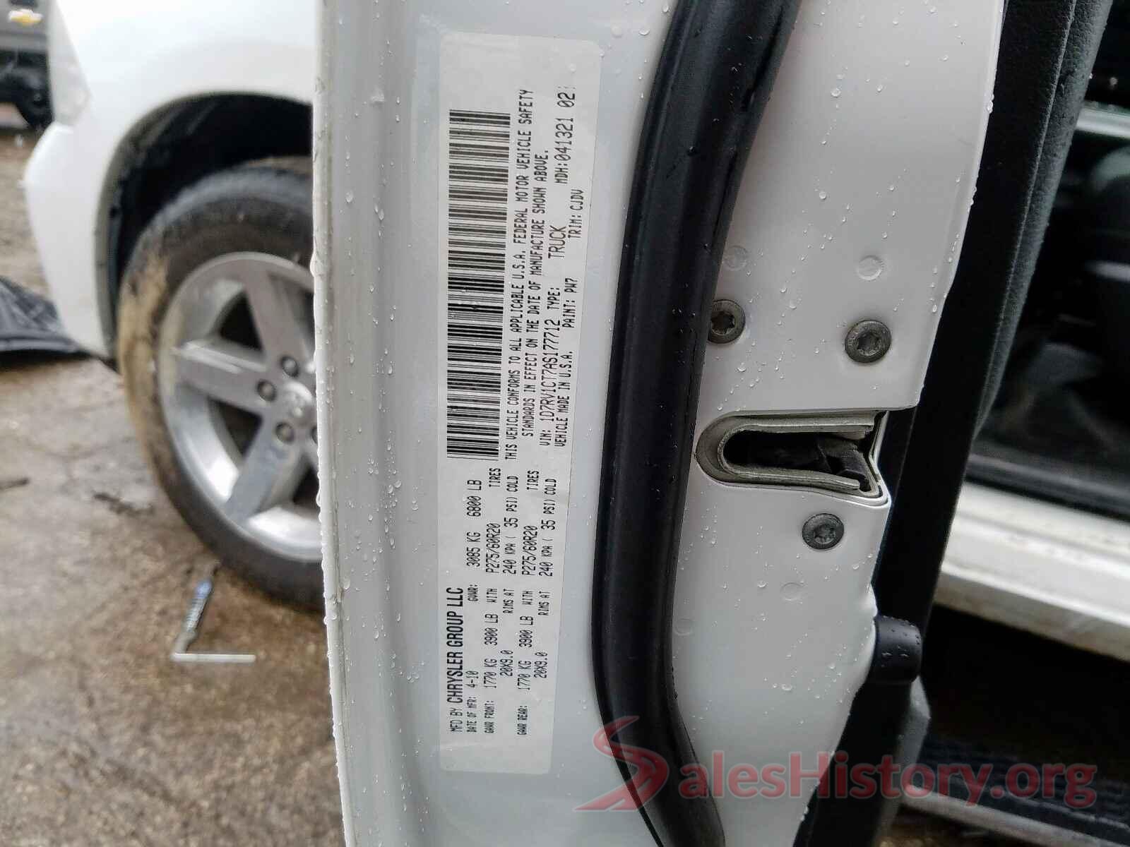 3N6CM0KN1HK713727 2010 DODGE RAM 1500