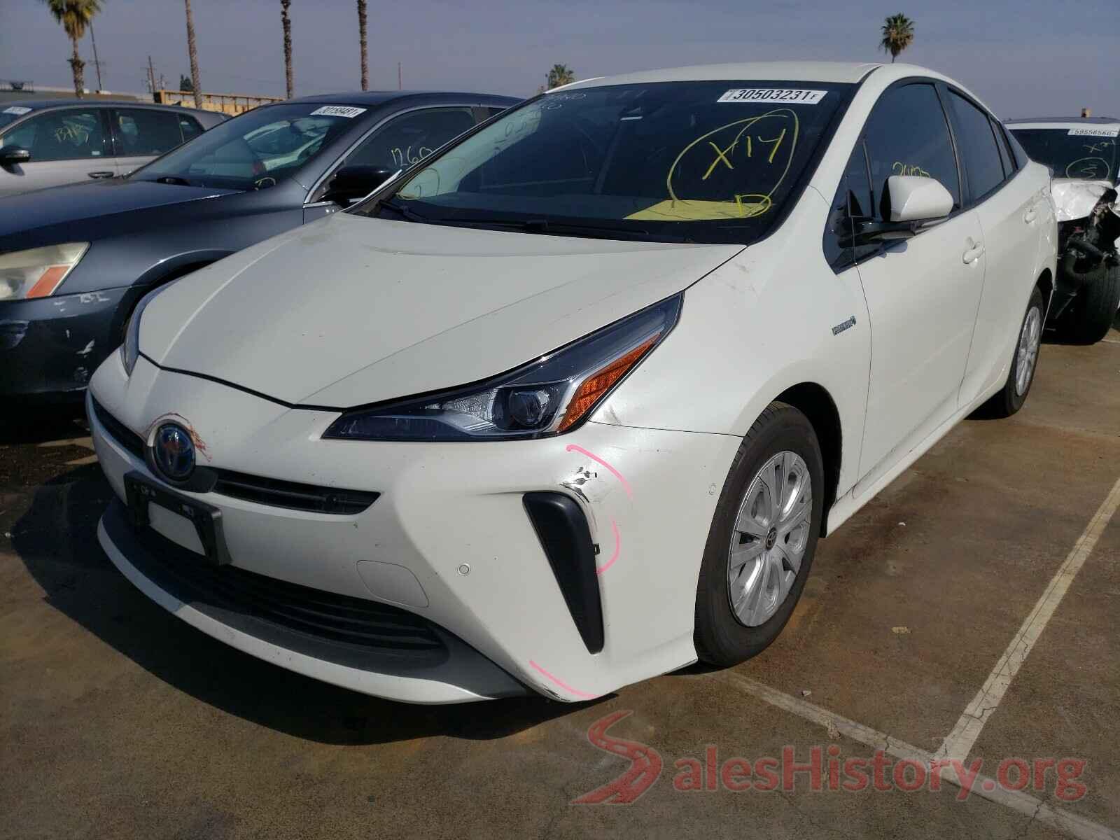 JTDKARFU1L3106142 2020 TOYOTA PRIUS