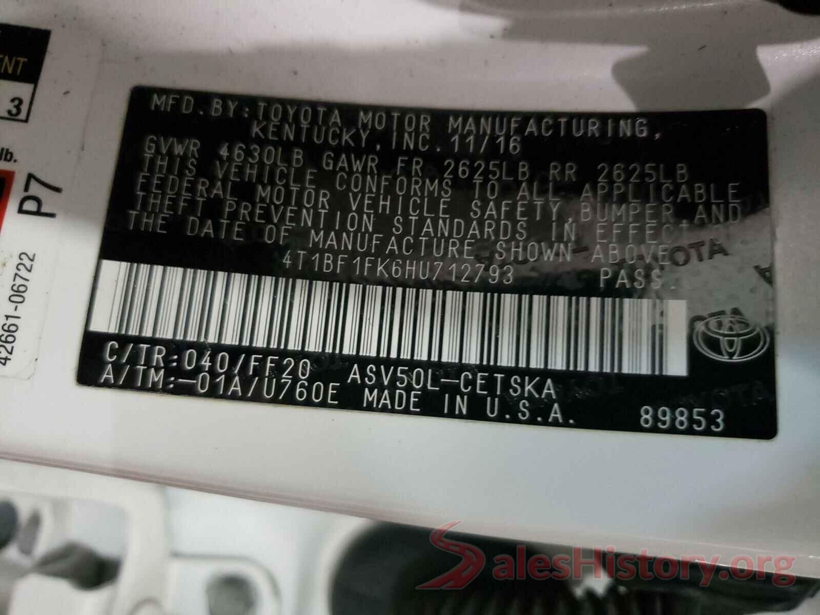 4T1BF1FK6HU712793 2017 TOYOTA CAMRY