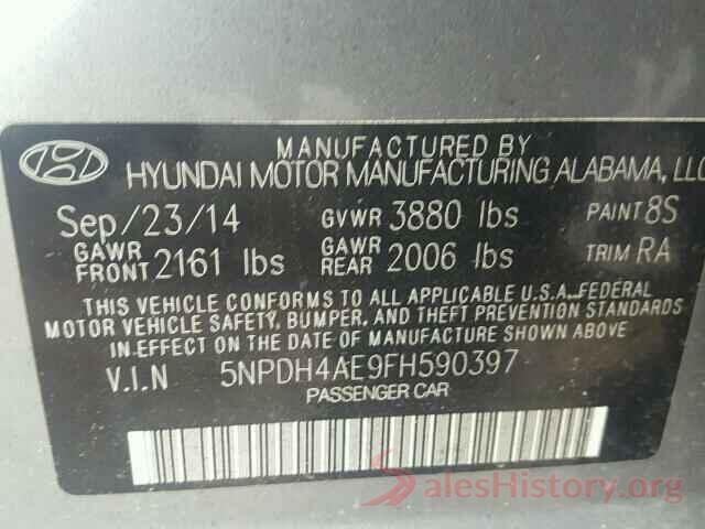 JTND4RBE2L3081553 2015 HYUNDAI ELANTRA