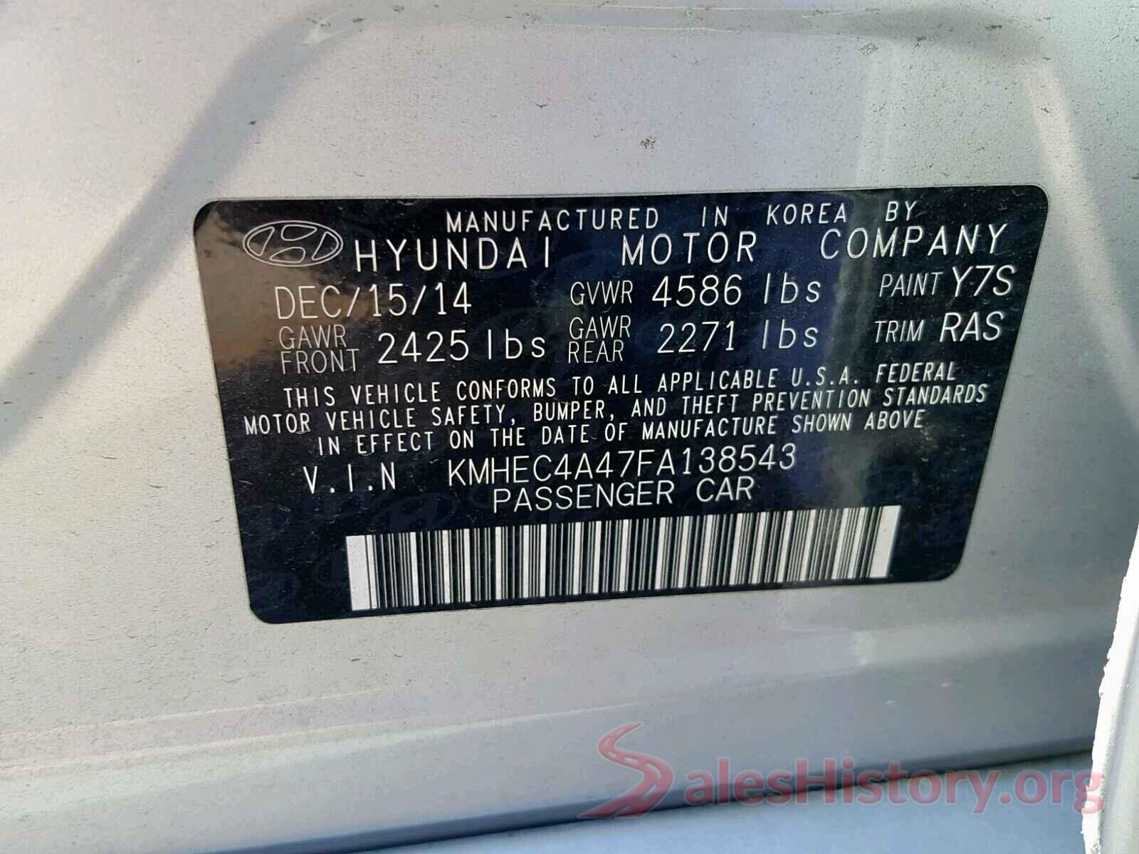 5TDGBRCH5MS522124 2015 HYUNDAI SONATA