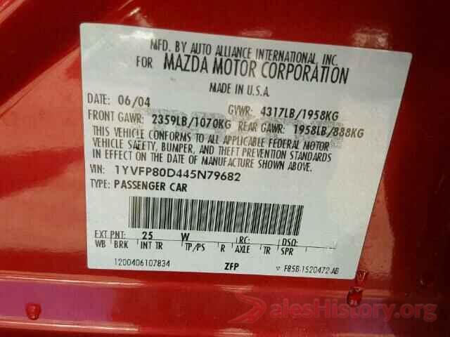 2T3C1RFVXLC041870 2004 MAZDA 6