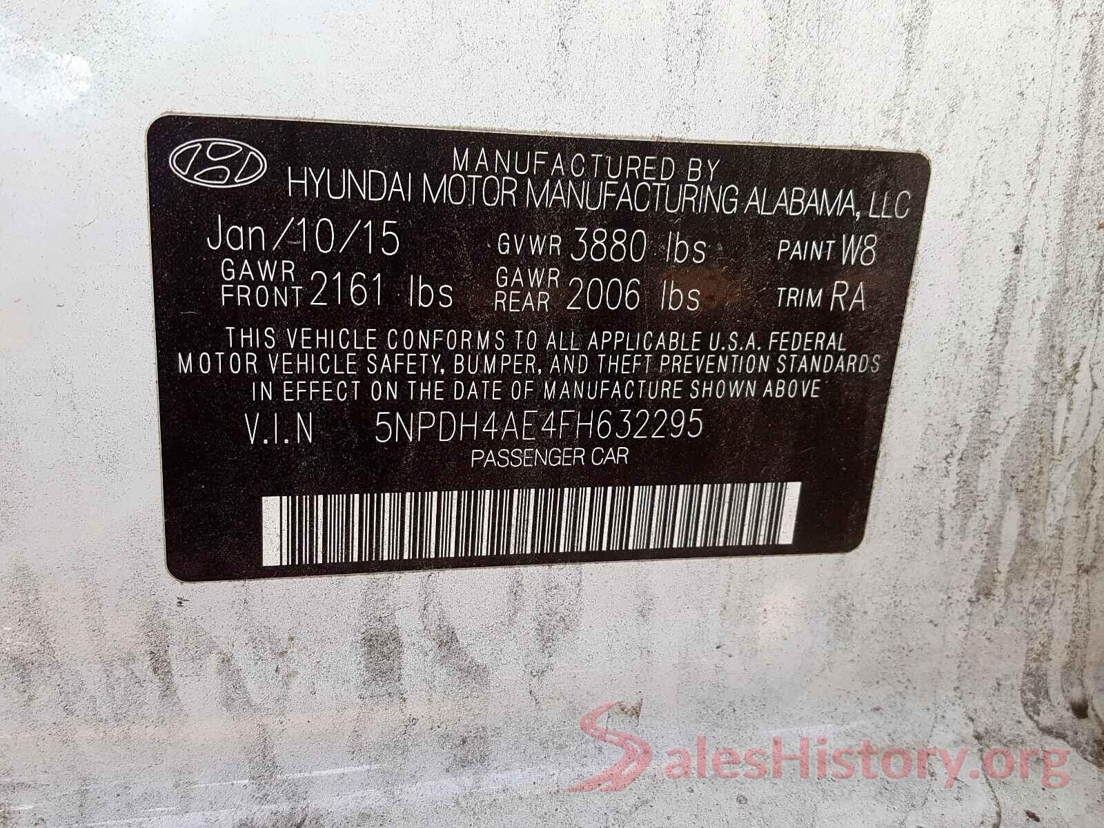 2T1BURHE8GC713391 2015 HYUNDAI ELANTRA