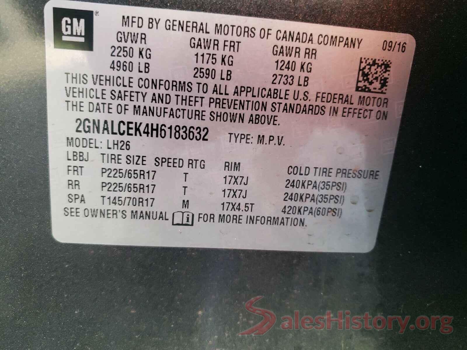 2GNALCEK4H6183632 2017 CHEVROLET EQUINOX