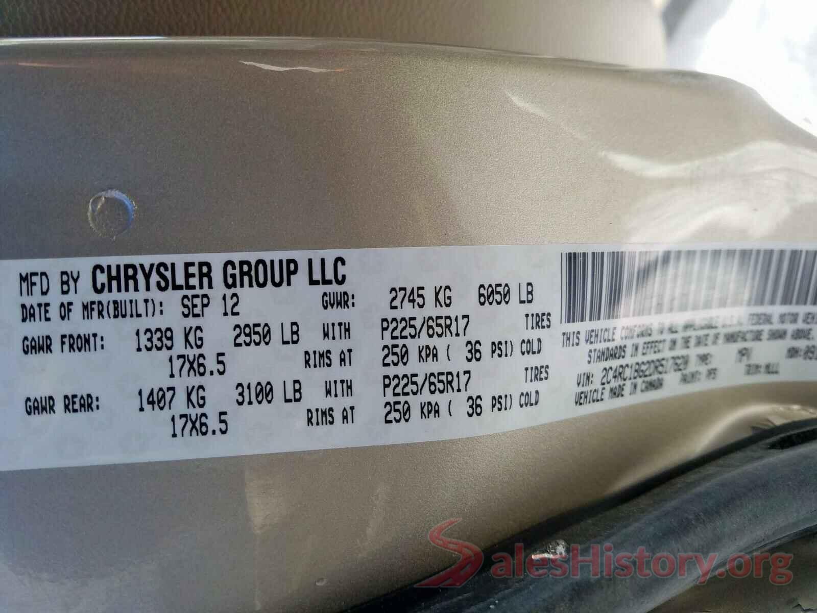 19XFC2F79GE233930 2013 CHRYSLER MINIVAN