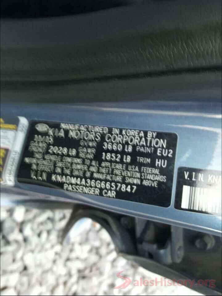 KNADM4A36G6657847 2016 KIA RIO