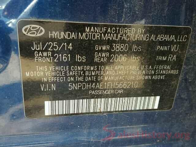 YV4162UKXM2424772 2015 HYUNDAI ELANTRA