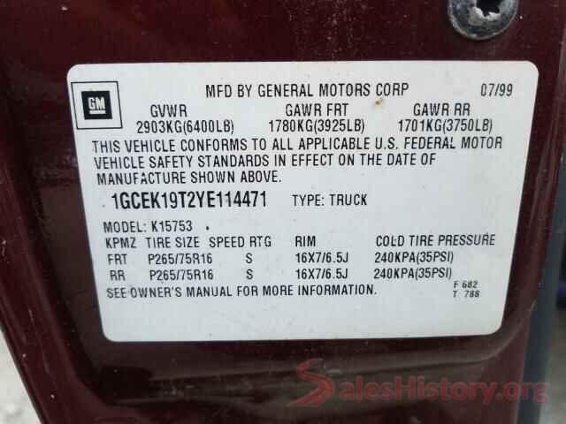 5N1AR2MM0GC637476 2000 CHEVROLET SILVERADO