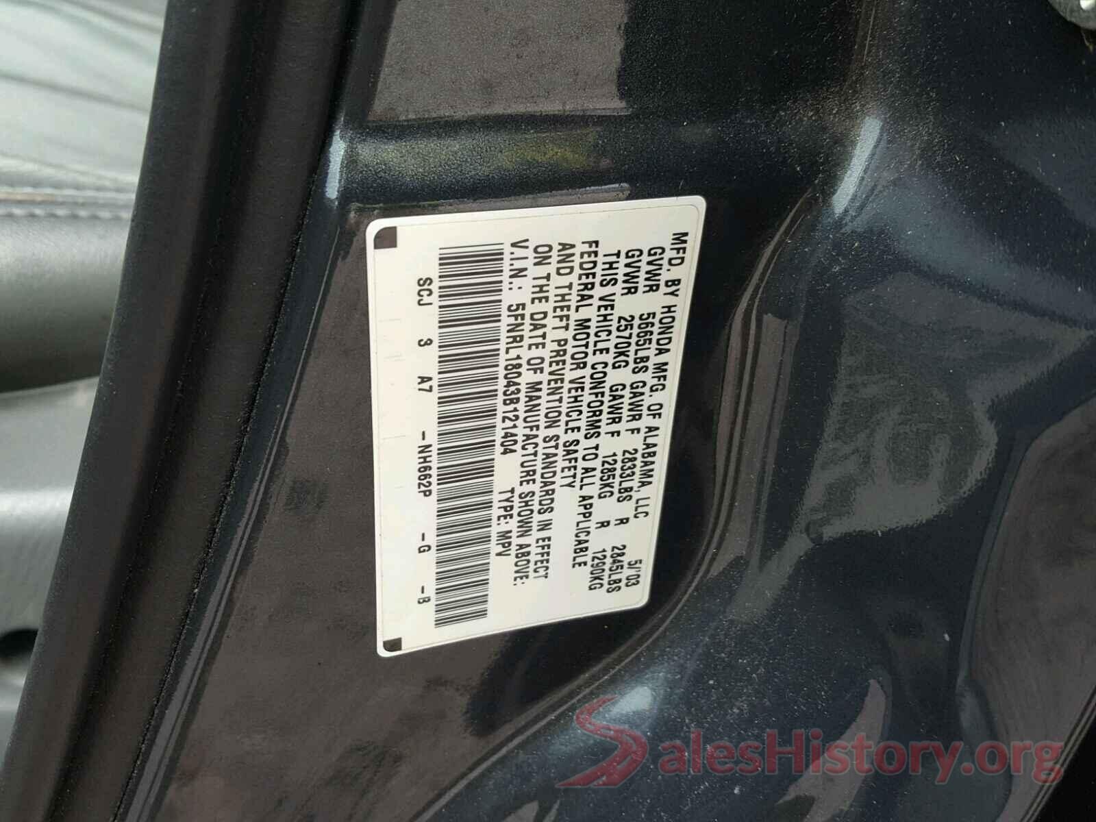 5TFSX5EN6HX049499 2003 HONDA ODYSSEY