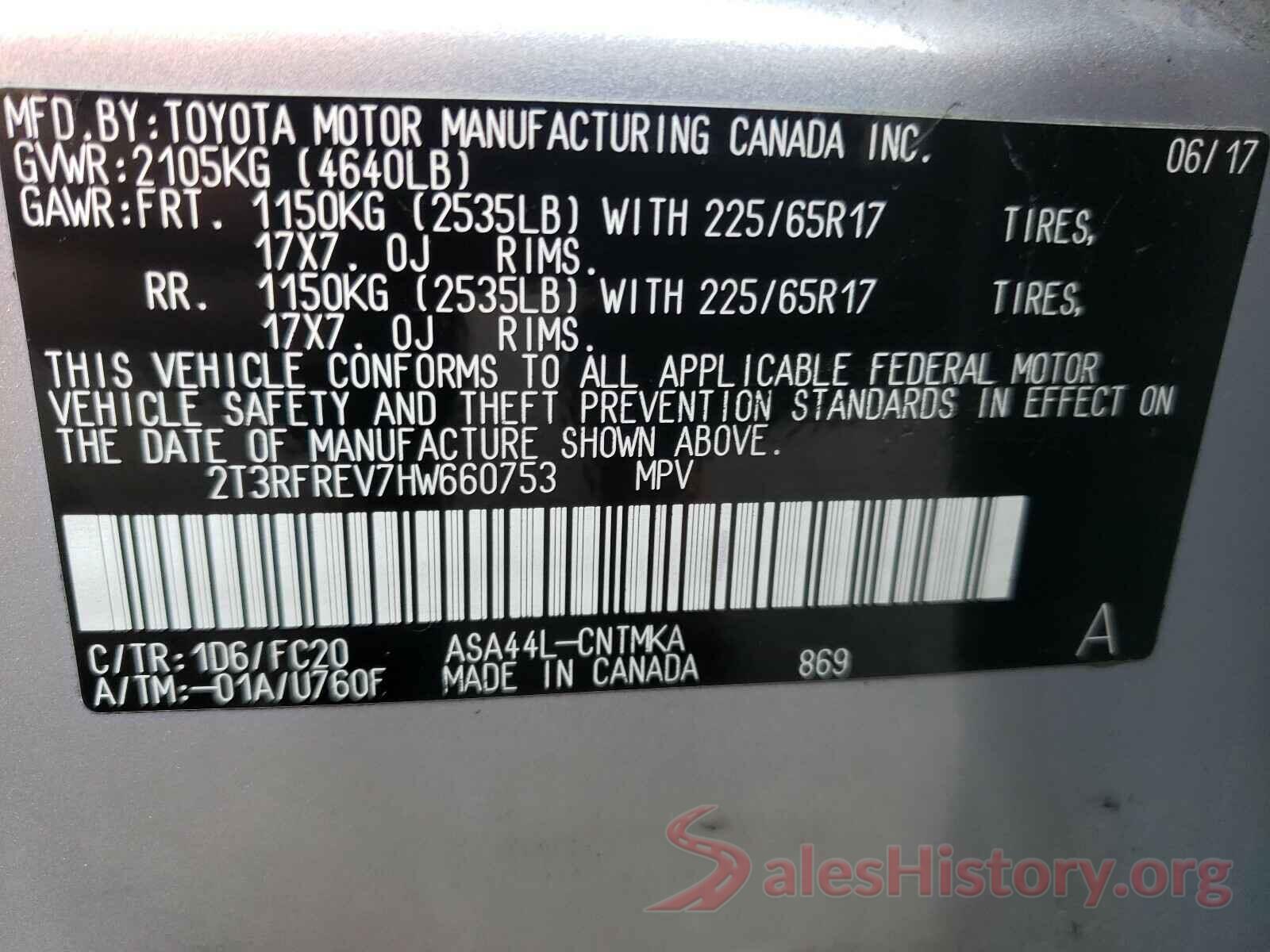 2T3RFREV7HW660753 2017 TOYOTA RAV4