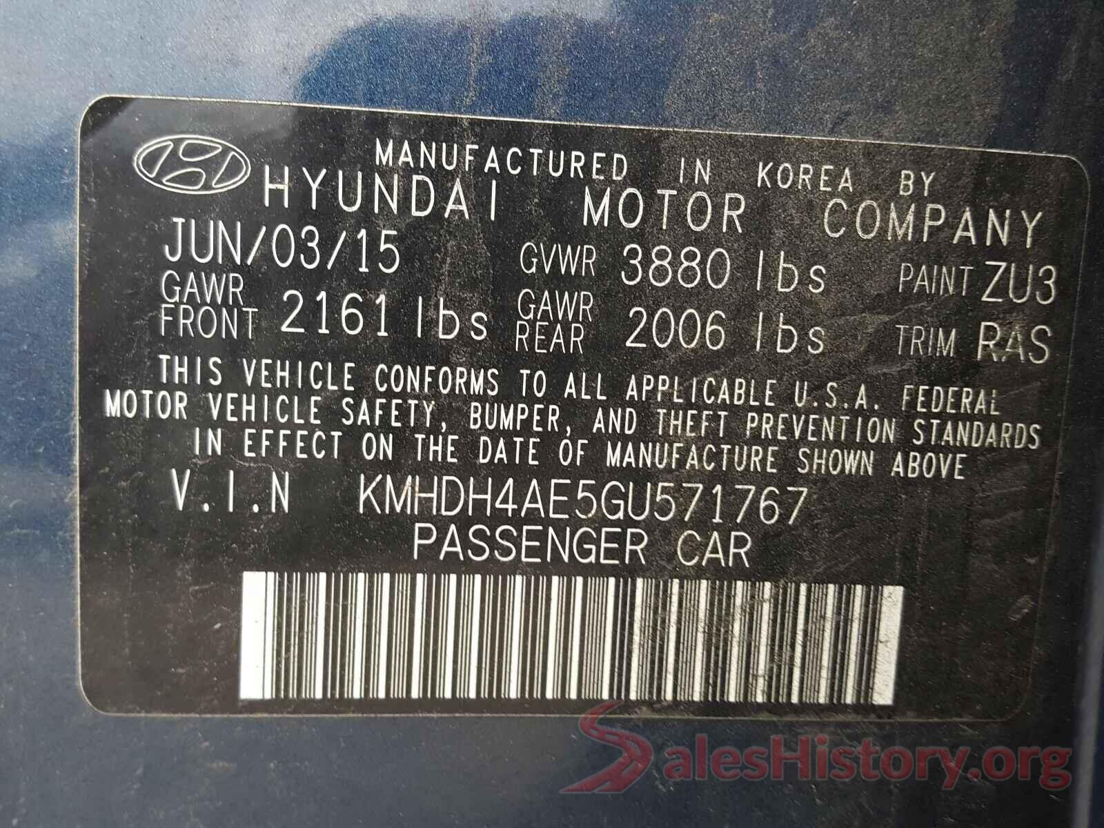 WVGBV7AXXHK020993 2016 HYUNDAI ELANTRA