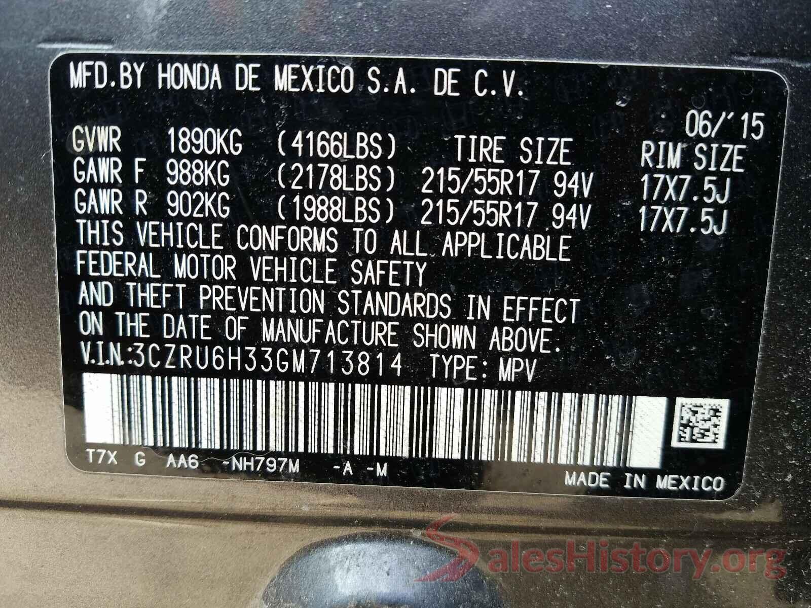 4T1G11AK1MU404873 2016 HONDA HR-V