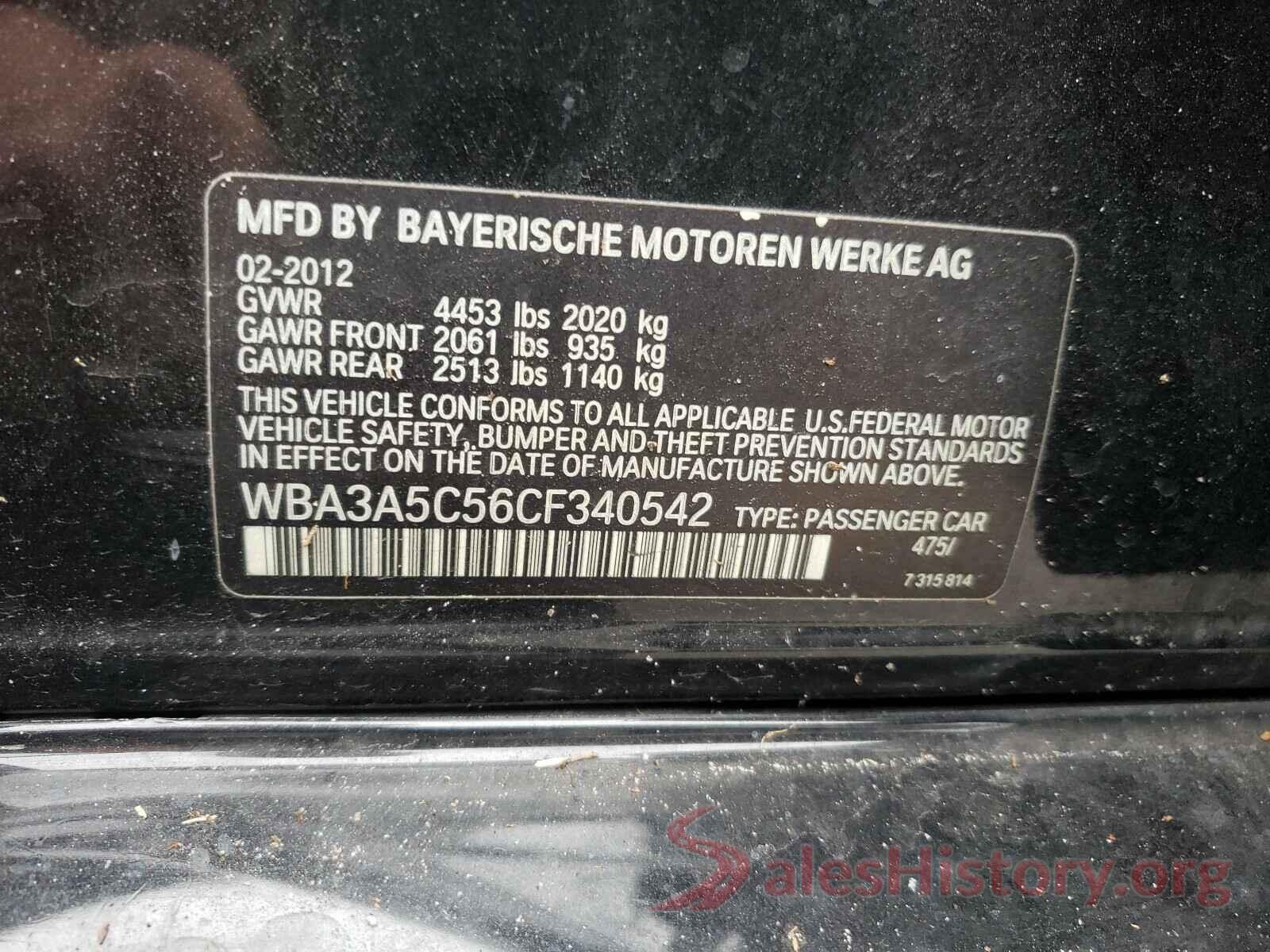 JF1GPAB63G8228822 2012 BMW 3 SERIES