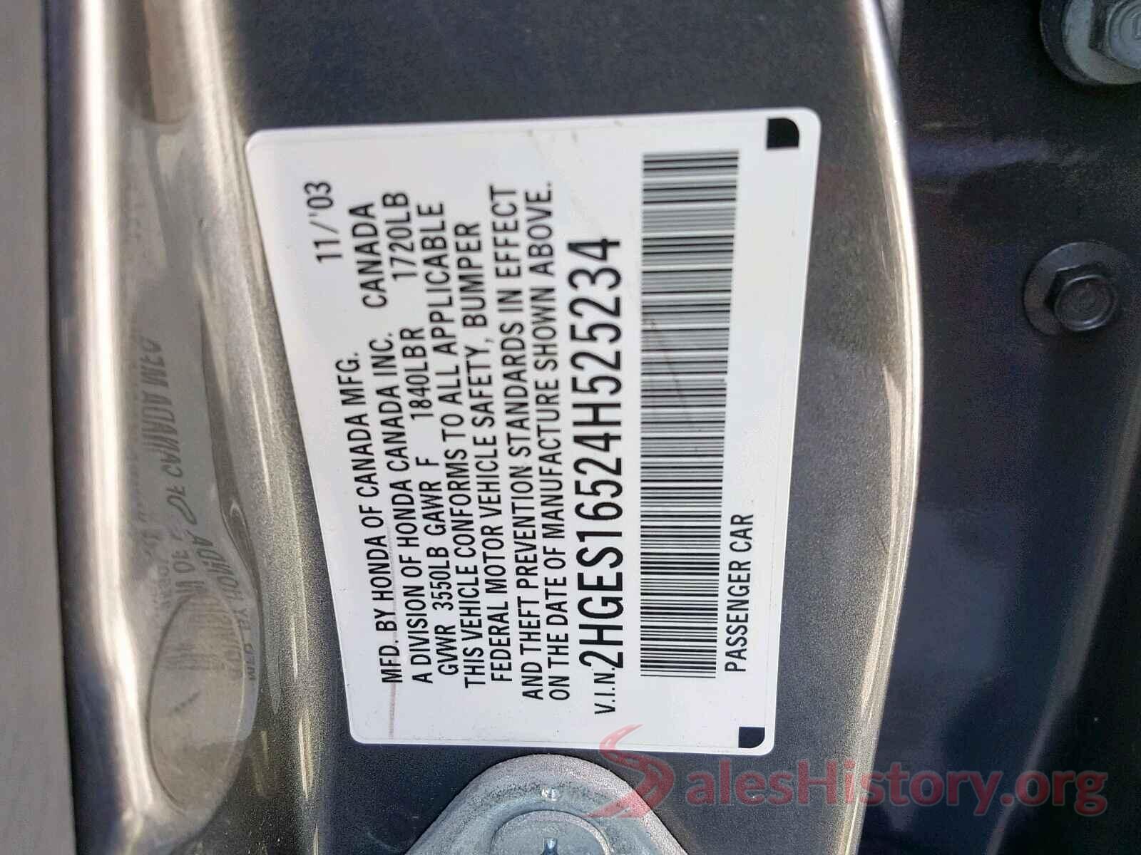 3VV2B7AX6LM132142 2004 HONDA CIVIC LX