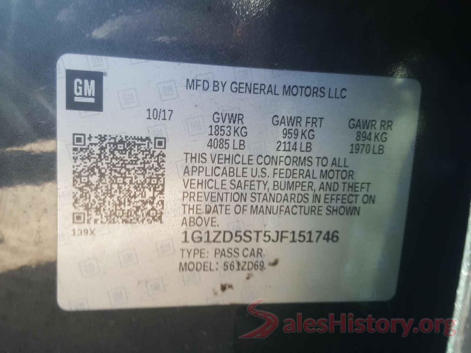 1G1ZD5ST5JF151746 2018 CHEVROLET MALIBU