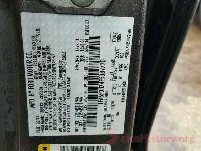 4T1B11HK1JU561069 2014 FORD FUSION