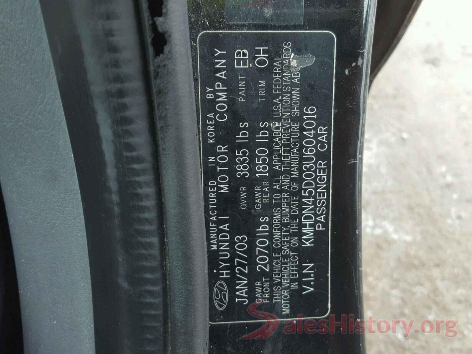 JM1BM1X77G1301553 2003 HYUNDAI ELANTRA