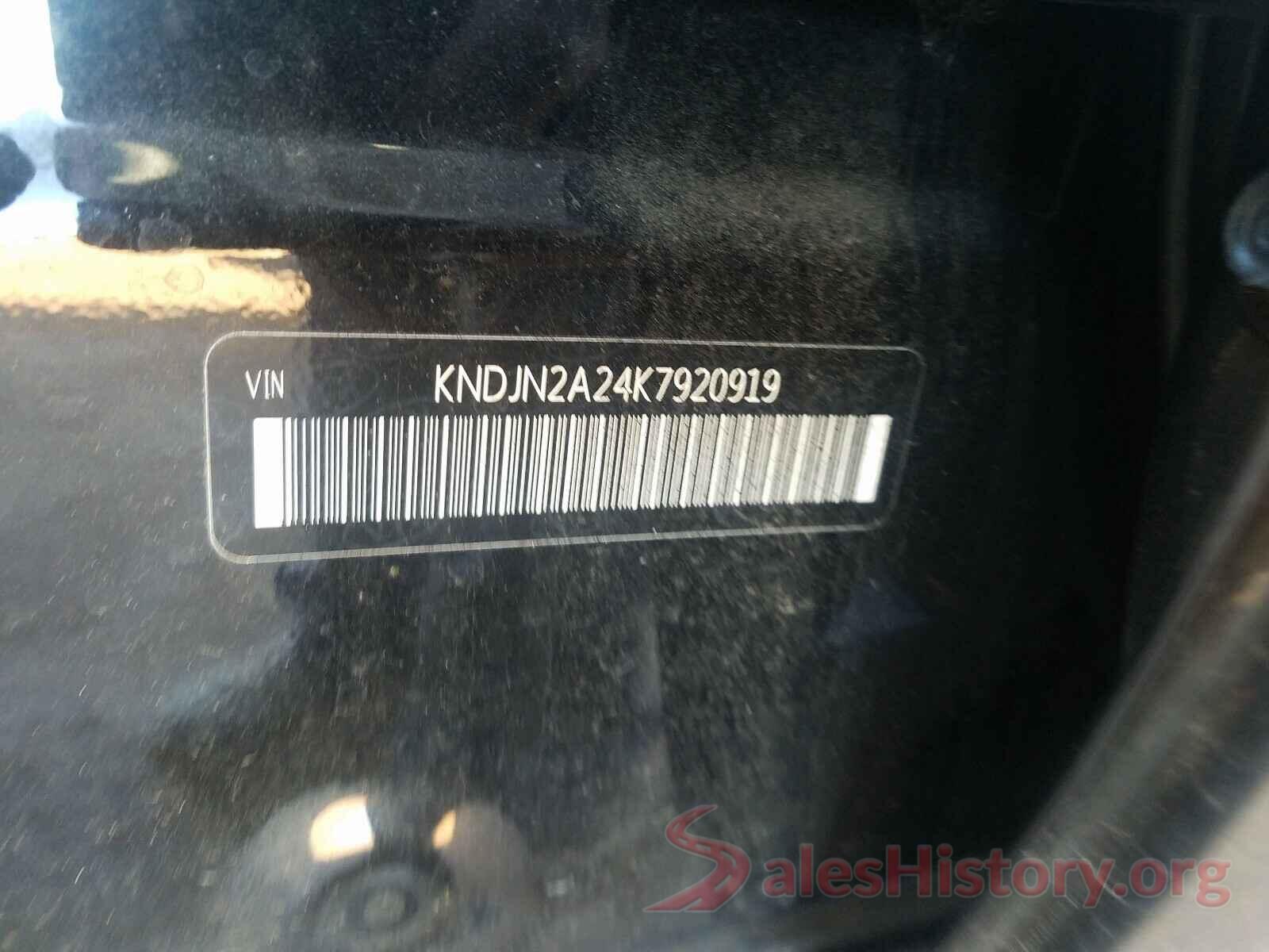 KNDJN2A24K7920919 2019 KIA SOUL