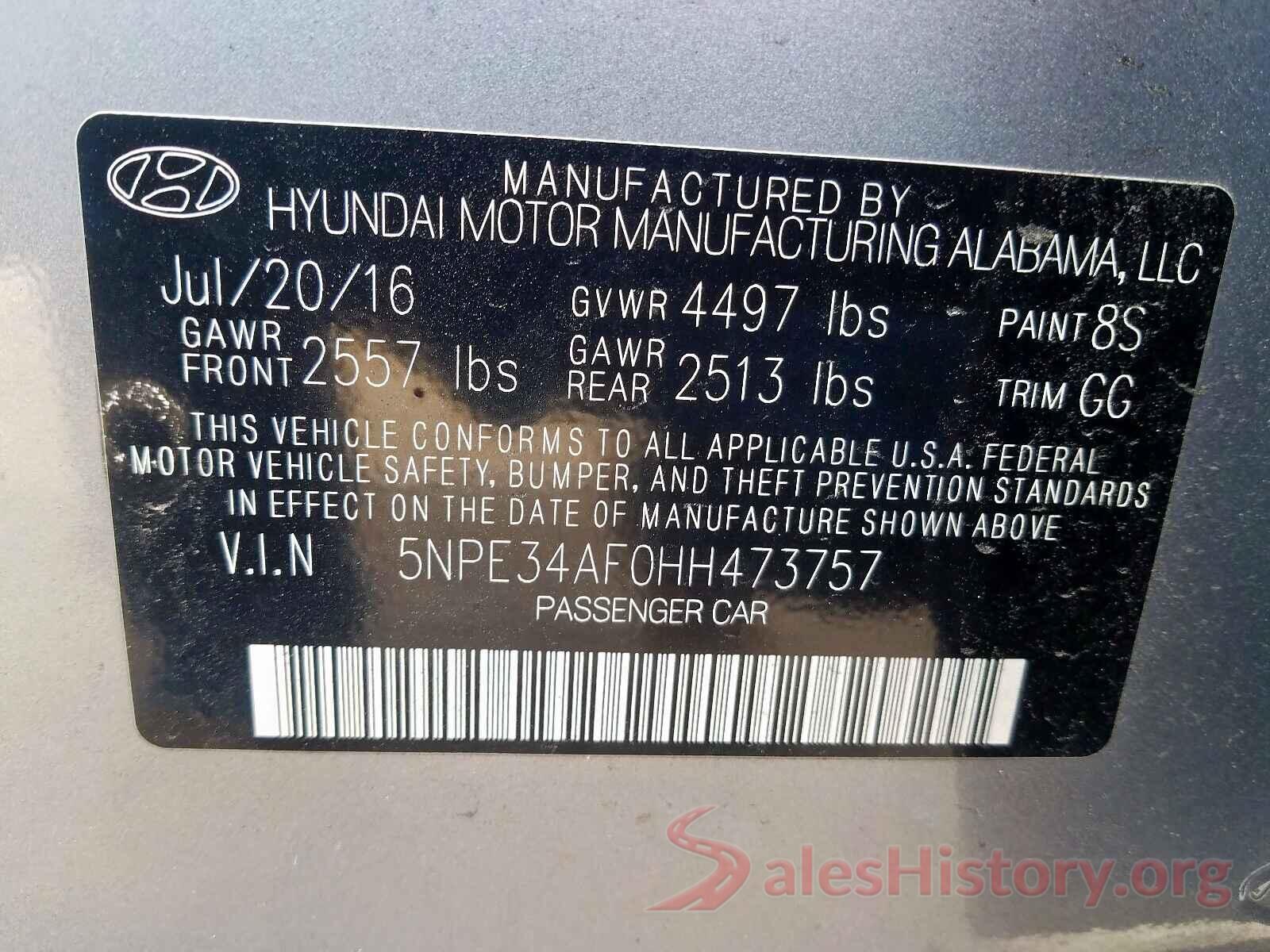 3TMCZ5AN8LM326902 2017 HYUNDAI SONATA