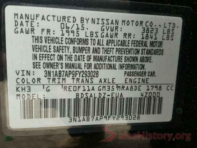 3VWC57BU3KM052601 2015 NISSAN SENTRA